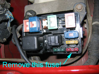 Remove the ST SIGN fuse